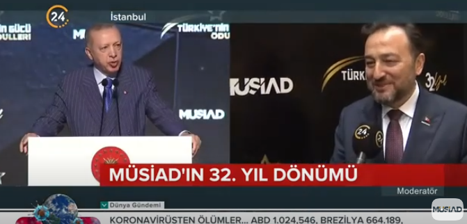 MÜSİAD Genel Başkanı Mahmut Asmalı, Türkiye'nin Gücü Ödülleri programını 24 TV'ye değerlendirdi